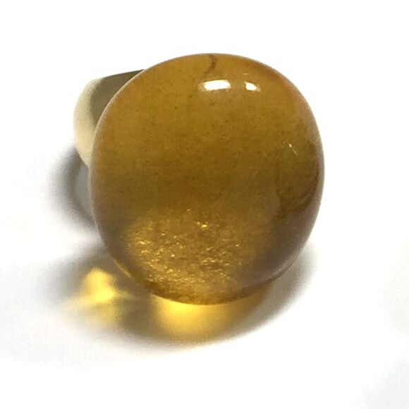 Anello in oro giallo con citrino | Gioielleria Caruso Napoli