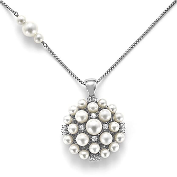 Girocollo Euforia in argento con perle e zirconi | Gioielleria Caruso Napoli