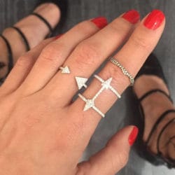 Double Arrow Diamond Ring | Gioielleria Caruso Napoli
