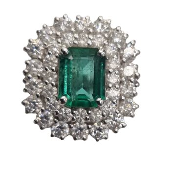 Anello Collezione Caruso con smeraldo e diamanti | Gioielleria Caruso Napoli