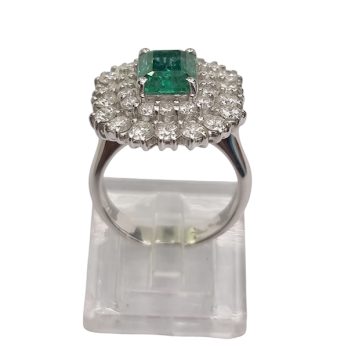 Anello Collezione Caruso con smeraldo e diamanti | Gioielleria Caruso Napoli
