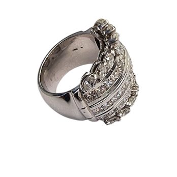 Anello fascia in oro Collezione Caruso con diamanti | Gioielleria Caruso Napoli