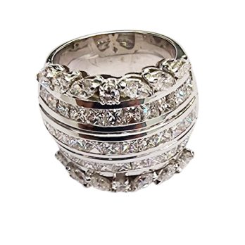 Anello fascia in oro Collezione Caruso con diamanti | Gioielleria Caruso Napoli