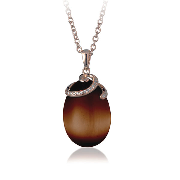 Olga Collection Collana in argento 1201 Marrone | Gioielleria Caruso Napoli