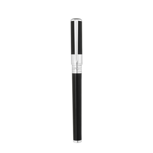 St Dupont Penna Roller D Initial Nera Argento | Gioielleria Caruso Napoli